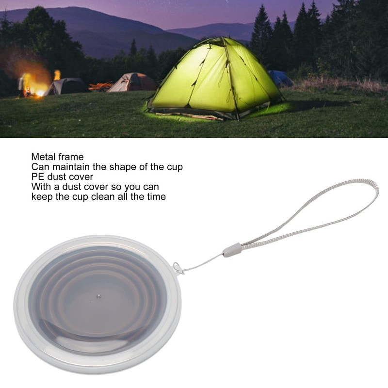 Taza de Viaje Plegable, Práctica Taza Plegable de Silicona Ecológica