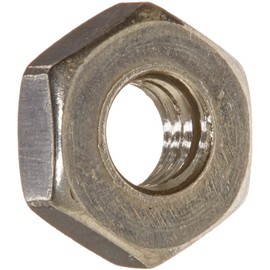 Small Parts 04NH316 316 Stainless Steel Machine Screw Hex Nut, Plain Finish, ASME B18.6.3, #4-40 Thread Size, 3/32" Width Across Flats, 1/4" Thick (Pack of 100)