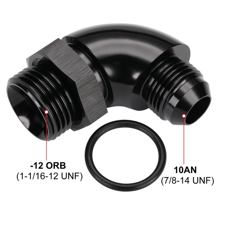Podavelle 10AN Male Flare to 12AN -12 ORB O-ring Boss