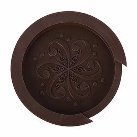 Guitar Soundhole Cover, 4 inch Sound hole Rubber Cover for Acoustic Guitar (Brown)
