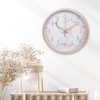 K&L Wall Art Silver Pink Wall Clock without Ticking Noises