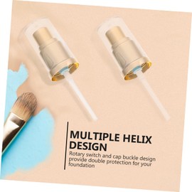 BIUDECO 2sets Bottle Pump Replacement Foundation Makeup Pump Head for Luxurious Look 2pcs*2