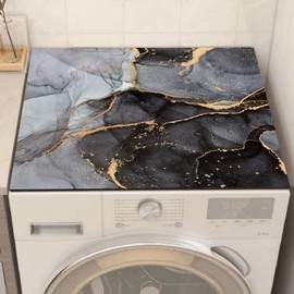 REESTBOO Washer and Dryer Top Protector Mat, Absorbent Anti-Slip Washer Dryer Covers for The Top, Dust-proof Washing Machine Dryer Mat for Laundry Room Kitchen Home Countertop, 23.6" x 23.6" (Grey)