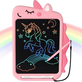 NOBES Magic Board Toy from 2 3 4 5 6 Years Unicorn Gifts for Girls, 10 Inch LCD Writing Board Magic Board Magnetic Board Painting Board Children, Toy Gifts for Children Girls (Pink)
