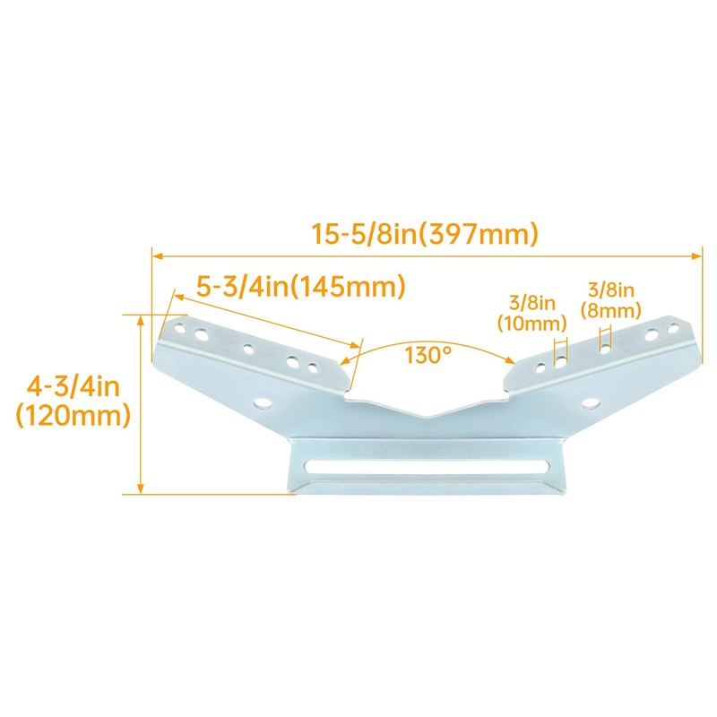 KUAFU Pontoon Wing Brackets Bunk Bolster Boat Pontoon Trailer V
