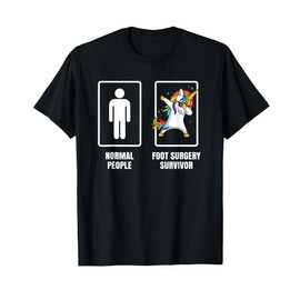Dabbing Unicorn Foot Surgery Survivor Recovery Get Well Gift T-Shirt