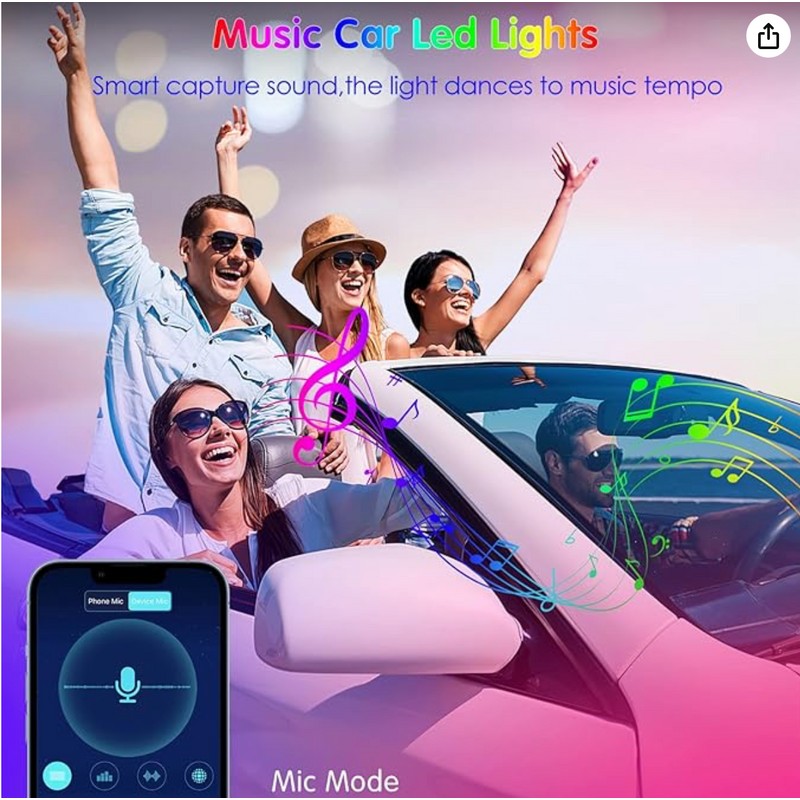 Keepsmile Interior Car Lights Car Accessories APP Control with Remote