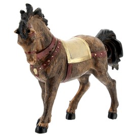 Holyart Fontanini Nativity Scene: Horse with black mane 12cm by Fontanini