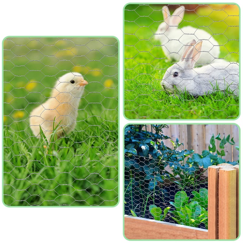 Yeepeo Chicken Wire 30cm × 10m, Galvanised Hexagonal Chicken Wire