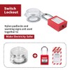 HiLKCO 1.18in (30mm) Transparent Lockout Box for Emergency Stop Wall