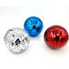 Red Blue Silver Mosiac Disco ball set, 3 balls, patriotic