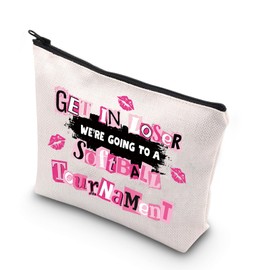 Softball Tournament Makeup Bag Softball Tournament Gifts Softball Lovers Gifts Softball Team Zipper Pouch Softball Player Gifts (Going to a UK)