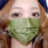 Anshinya Khaki Mask, 3-Layer Non-woven Mask, Stylish Mask, Green, Olive,