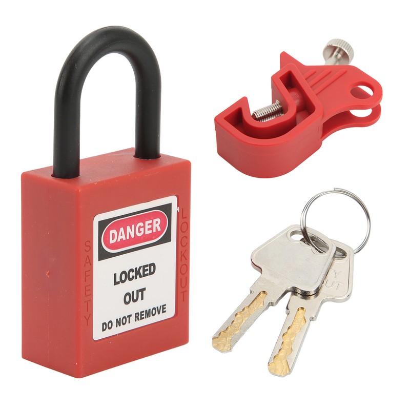 Circuit Breaker Lockout Device Brass 25mm Shackle Nylon Padlock for