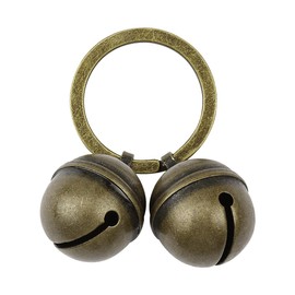 Lotsdonxia 2-Piece Loud Cat and Dog Bells Set Small Copper Bells for Pet Collars Enhancing Safety During Outdoor Adventures (Bronze)