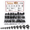 Taiss 140PCS 12 Sizes 6-22mm Black Spring Band Hose Clamp