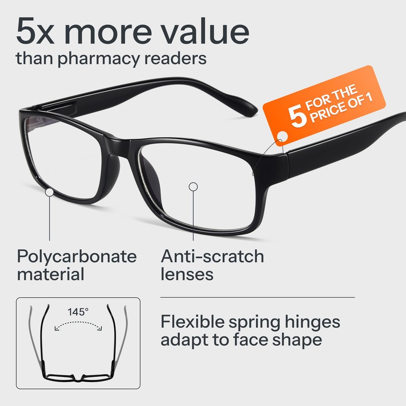 Gaoye 4.0 Professional Reading Glasses for All Day - Computer