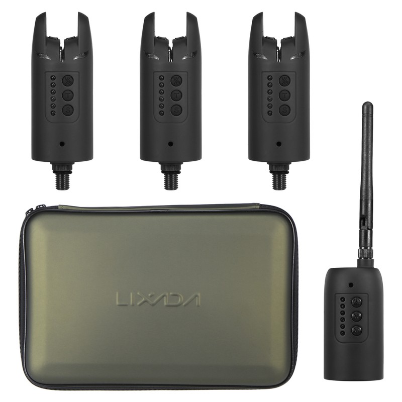 Lixada Wireless Digital Fishing Alarm Set Fishing Bite Sound Alert
