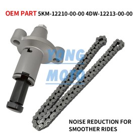 JINFANNIBI Cam Timing Chain & Tensioner Gasket Kit for All HiSUN 700 ATV700 UTV700 MSU700