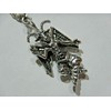 BAPHOMET NECKLACE little unisex silvertone figural charm on stainless steel