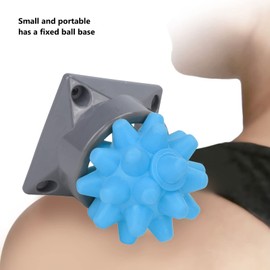 Fascia Massage Ball Fatigue Relief Multifunctional Spiky Massage with Base for Sports Training Recovery(Blue)
