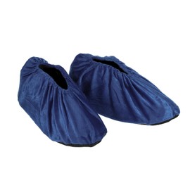 PATIKIL Shoe Covers, 1 Pair Reusable Non Slip Boot and Shoes Cover Thickened Washable Shoe Protector Covers for Home Indoor Carpet Floor, Navy Blue