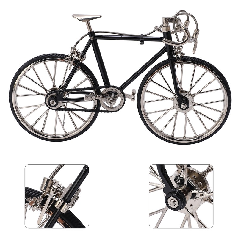 Bicycle Model Vivid Design DIY Decorative 12x19.5cm/4.7x7.7in Alloy Material Miniature