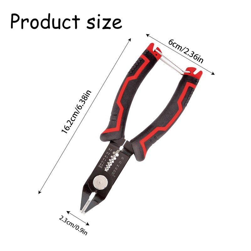 6.3" Wire Cutters, Side Cutter 3 in-1 Cable Cutters for