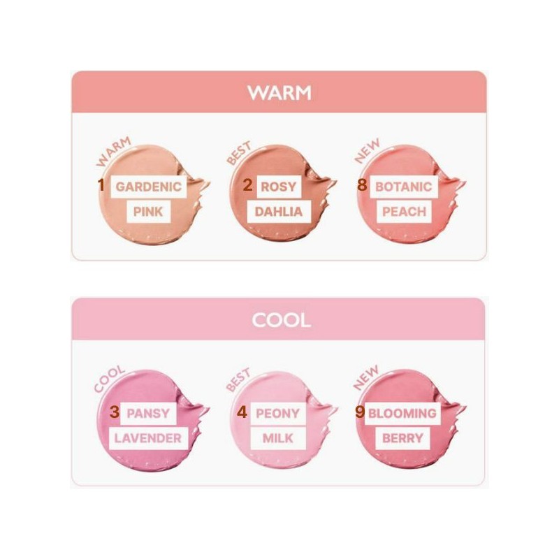 VIDIVICI Petal Glow Cream Blush/Illumination 6g, Color:02 Rosy Dahlia