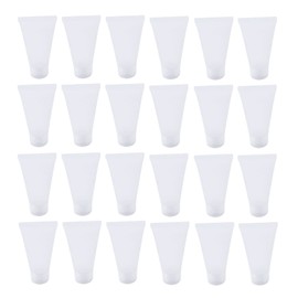 Refillable Containers, 30ml Empty Translucent Plastic Flip Cap Shampoo Facial Cleanser Makeup Comestic Sample Soft Container(24 Pieces)