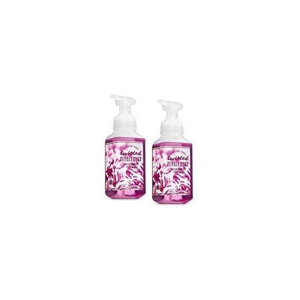 Bath and Body Works 2 Twisted Peppermint Gentle Foaming Hand Soap. 8.75 Oz.