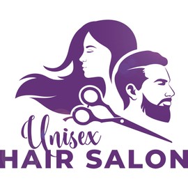 Unisex Hair Salon Vinyl Wall Decal Beauty Salon Scissors Heads Stickers Mural (k329) Black