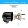 Schuko plug, power plug with strain relief, earthing contact plug