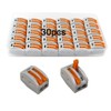 QitinDasen 30Pcs Premium PCT-212 Lever-Nut Wire Connectors, 2 Port Conductor