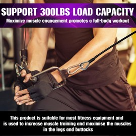 YENOVO 2Pcs 10" Gym Extension Cable, Black Thick Stable Fitness Equipment Extension Cord, Extend Workout Angles Tool Suitable for Bowflex Home Gym for LAT/Tricep Pull Down and Leg Extensions Machine