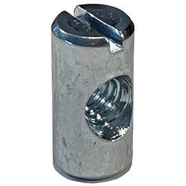 1/4"-20 Thread 3/4" High x 3/8" Diameter (Nominal Dimensions) Steel Cross Dowel Barrel Nuts 10 per Package