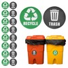 HERCHR 18Pcs Trash Bin Label, Recycle Sticker for Outdoor indoor
