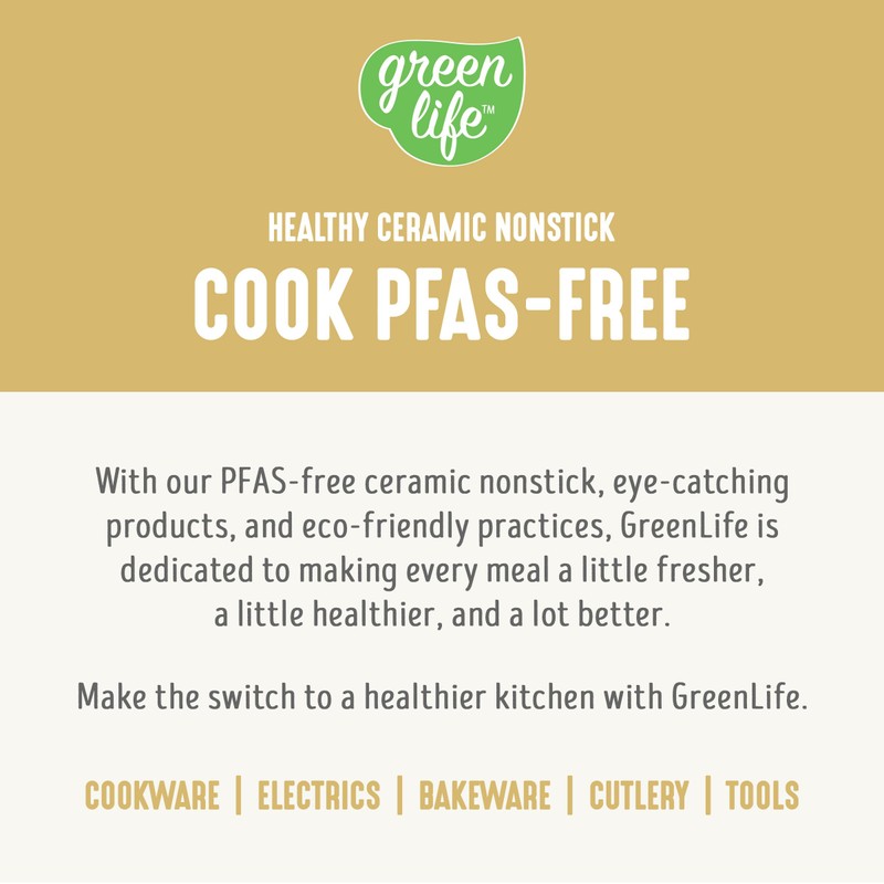 GreenLife 16 Piece Nonstick Cookware Set, Soft Grip Non-Toxic PFAS-Free