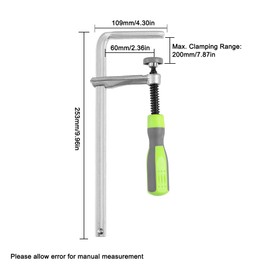 Steel T-Track Clamp Woodworking Clamps Table Saw Clamps Dovetail Rail Clamps with Ergonomic Non-Slip Handle Practical Woodworkers Tools (Size 200mm/7.87in)