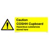 Pack of five - Caution COSHH CUPBOARD Sign - 150x50mm