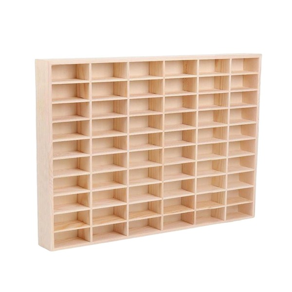 1:64 Scale Toy Car Display Case Organizer Storage, Wooden Wheel