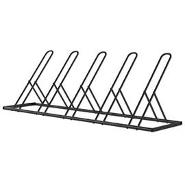 melos Floor Bike Rack, Bike Stand for Garage, Outdoor For Mountain Floor Bike Rack, Heavy Duty For Bicycle Garage, Space-Saving 5 Bicycle Holder For Home, Yard, Office, Black