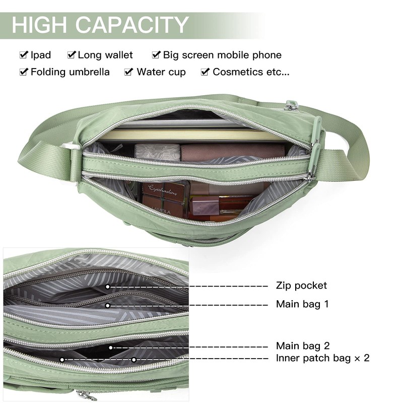 ETidy Crossbody Bag For Women Waterproof Lightweight Casual Shoulder Handbag