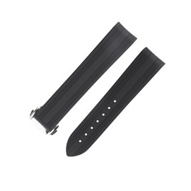 Topuly Silicone Watch Band replacement for Omega Seamaster diver 300 300m Speedmaster aqua-terra 150m AT150 Moonwatch Professional Curved End Steel Buckle Rubber Strap Wirstband for Men and Women(