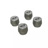 MINI Cooper Emblem Logo Silver Tire Valve Stem Caps Set