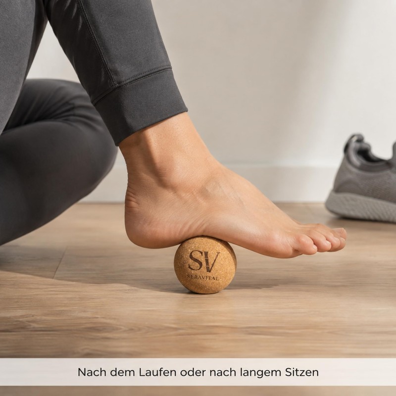 SeraVital Fascia Ball Set Cork: Massage Ball 6/8 cm and