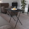COSCO CoscoProducts 5-Piece Folding Vinyl Top TV Tray, Black with