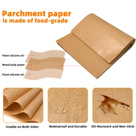 Parchment Paper Sheets,LYHOLKEER 300pcs 12x16 Inches Unbleached Parchment Paper For Baking,Air Fryer,Oven,Grilling,Non-stick Oil-proof Precut Baking Parchment