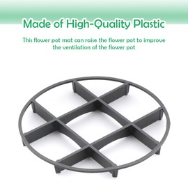 TWZKXC 8 Pcs 4.35" Plant Saucer Drainage Rack Stand, Pot Saucer Support Flower Pot Level Feet Support Holder Vase Lifter Bottom Drainer Risers Plants Root Prevention for Indoor Outdoor Garden