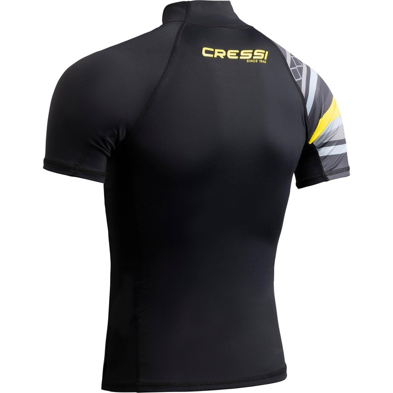 CRESSI Shield Lady Rash Guard Short/SL Black Yellow- Rash Guard